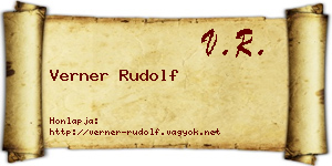 Verner Rudolf névjegykártya