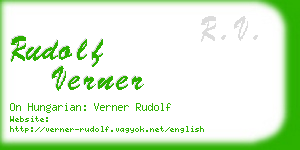 rudolf verner business card